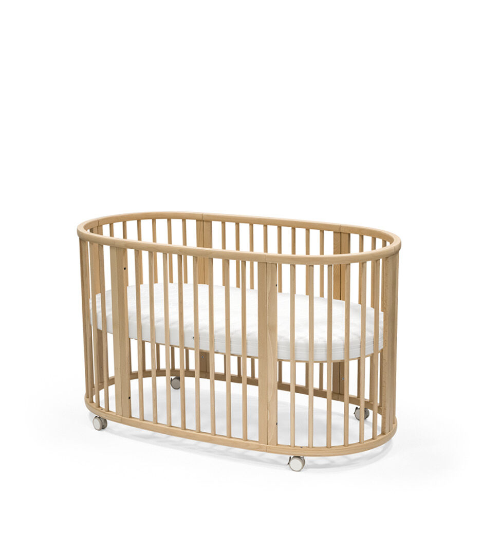 Stokke® Sleepi™ Bed, Natural. With Mattress. Closed. galery image 8
