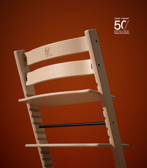 Tripp Trapp® Sedia 50° anniversario Ash Natural White, Frassino chiaro, mainview view 3