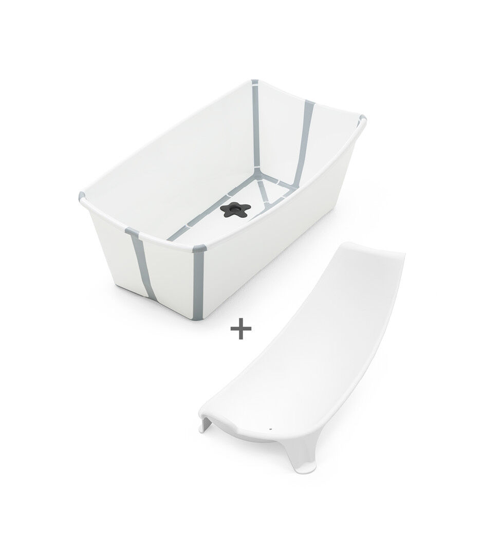Stokke® Flexi Bath® Bundle - Bath Tub and Newborn Support, White Grey.