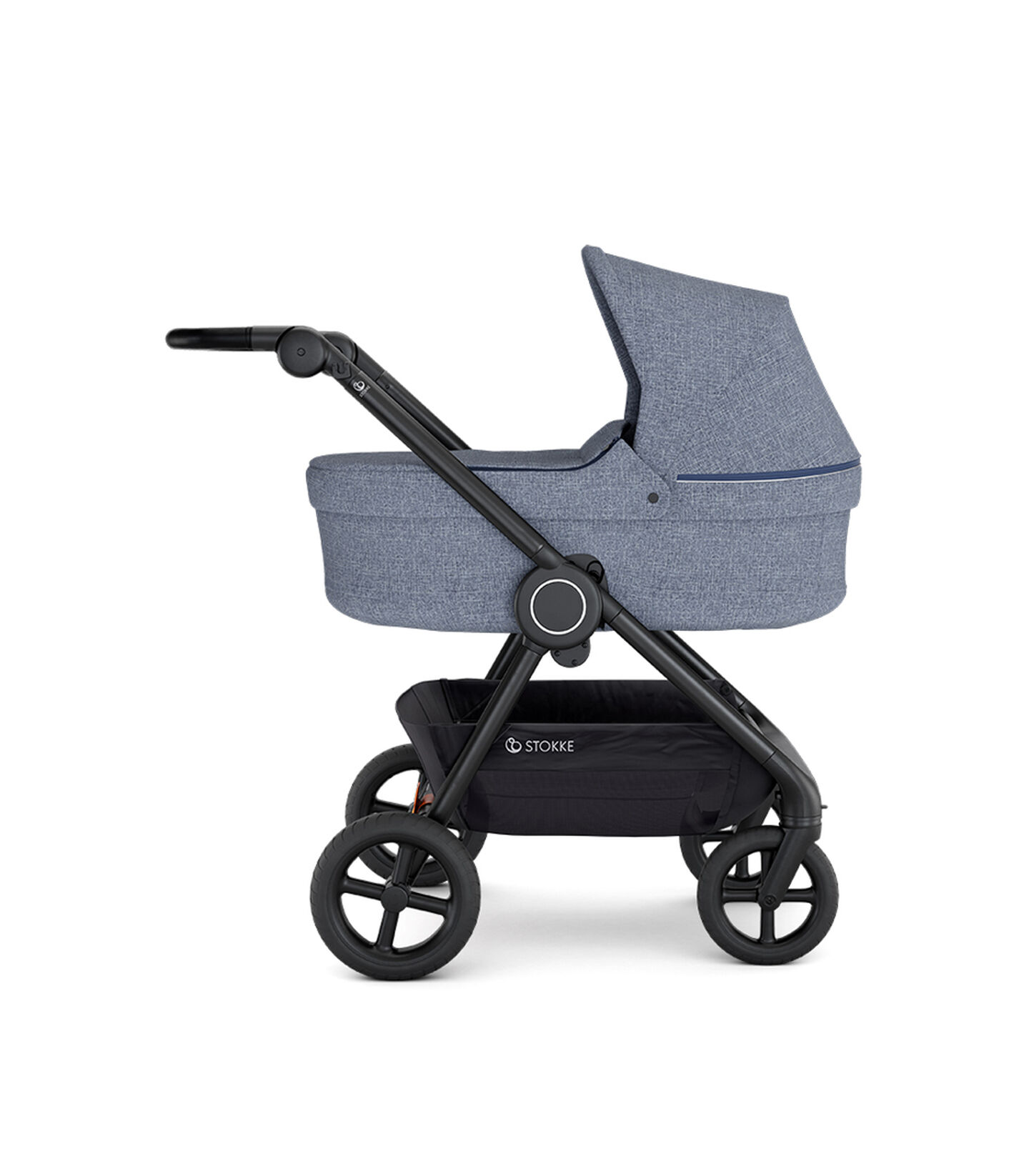 Stokke® Beat Carry Cot Blue Melange, 藍麻色, mainview view 3