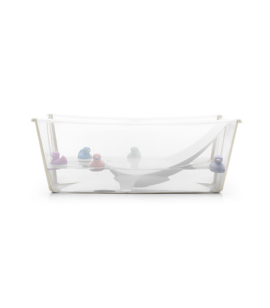 Stokke® Flexi Bath® Sandy Beige with Newborn Support and water. galery image 9