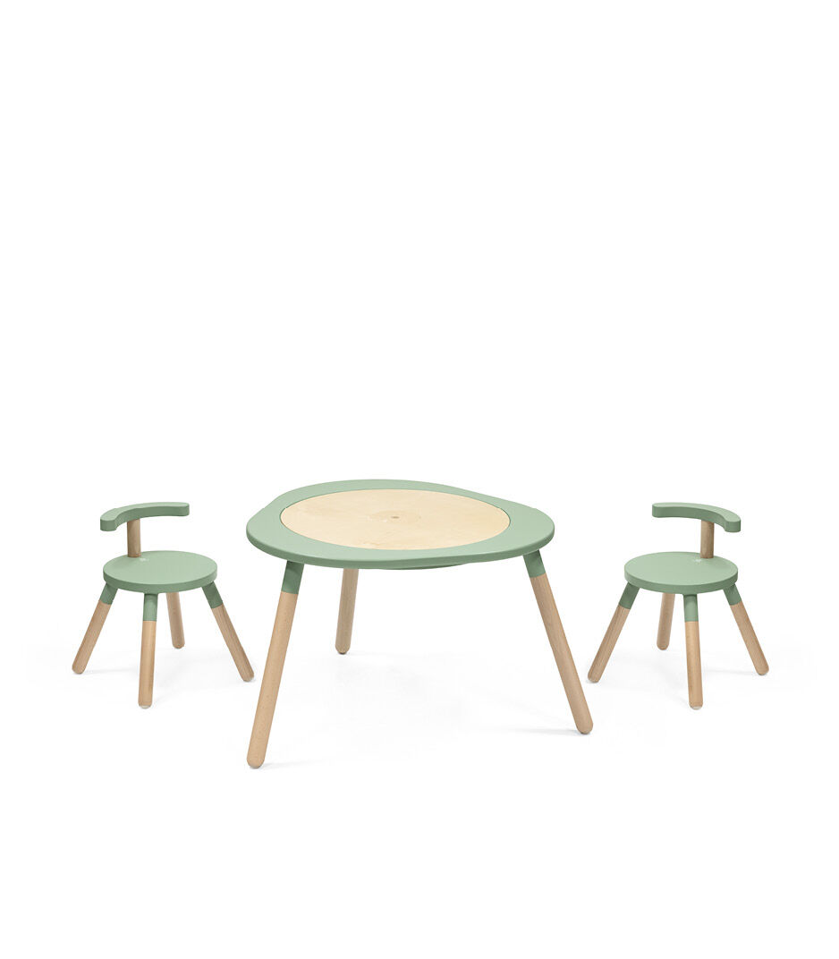 Stokke® MuTable™ Chair and Table C.over Green. Play Board. Bundle. incl two chairs.