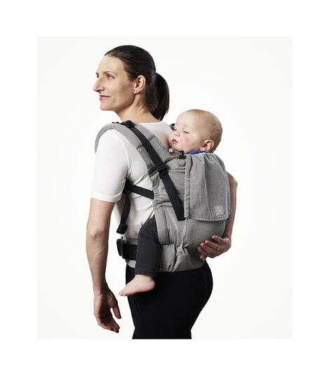 Stokke® Limas™ Flex, Slate Melange. Back carrying. view 7