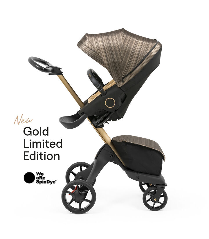 Stokke® Xplory® X Gold with Seat Parent Facing. Limited Edition. view 1