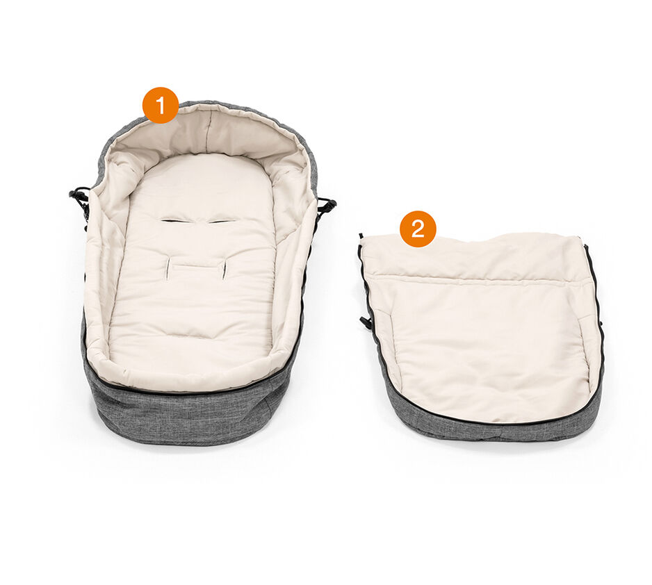 Stokke® Beat™ Soft Bag in Black Melange. What is included.