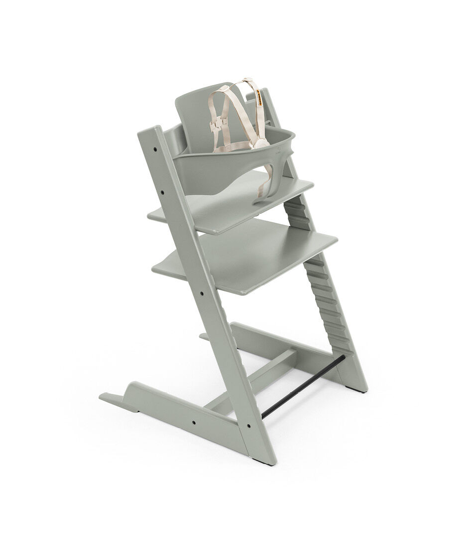 Tripp Trapp® High Chair Glacier Green Baby Set. US variant.