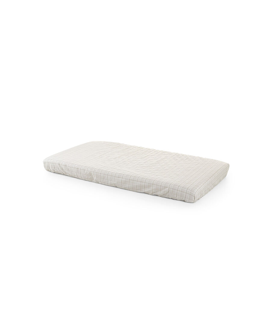 Stokke&reg; Home&trade; Fitted Sheet. Beige Check.