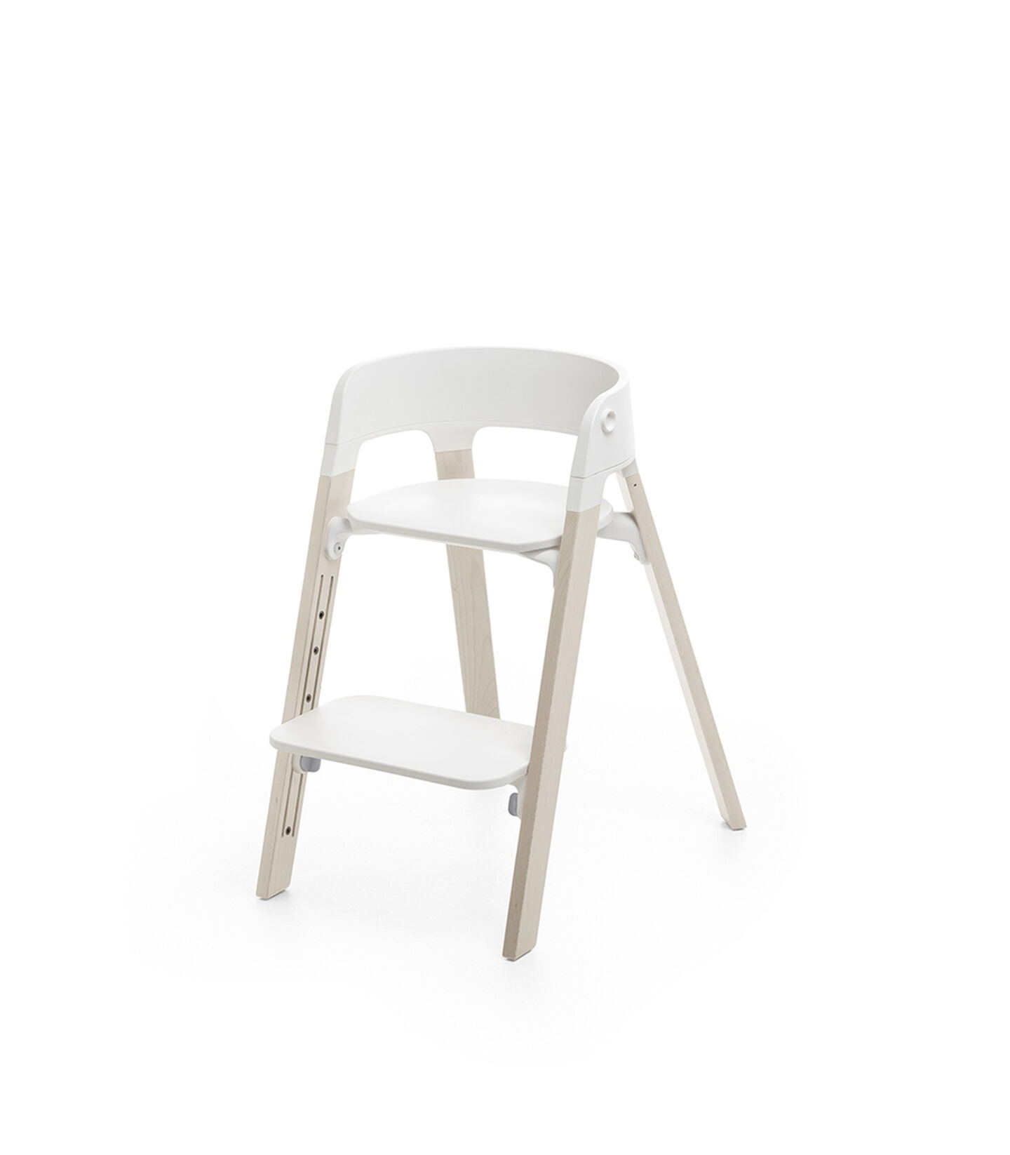 Stokke® Steps™ Chair Whitewash Legs with White, Whitewash, mainview view 2
