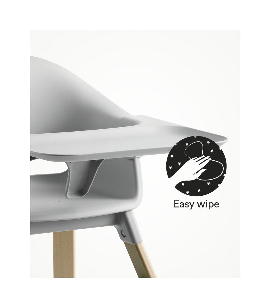 Stokke® Clikk™ High Chair with Tray, in Natural and Cloud Grey. galery image 3