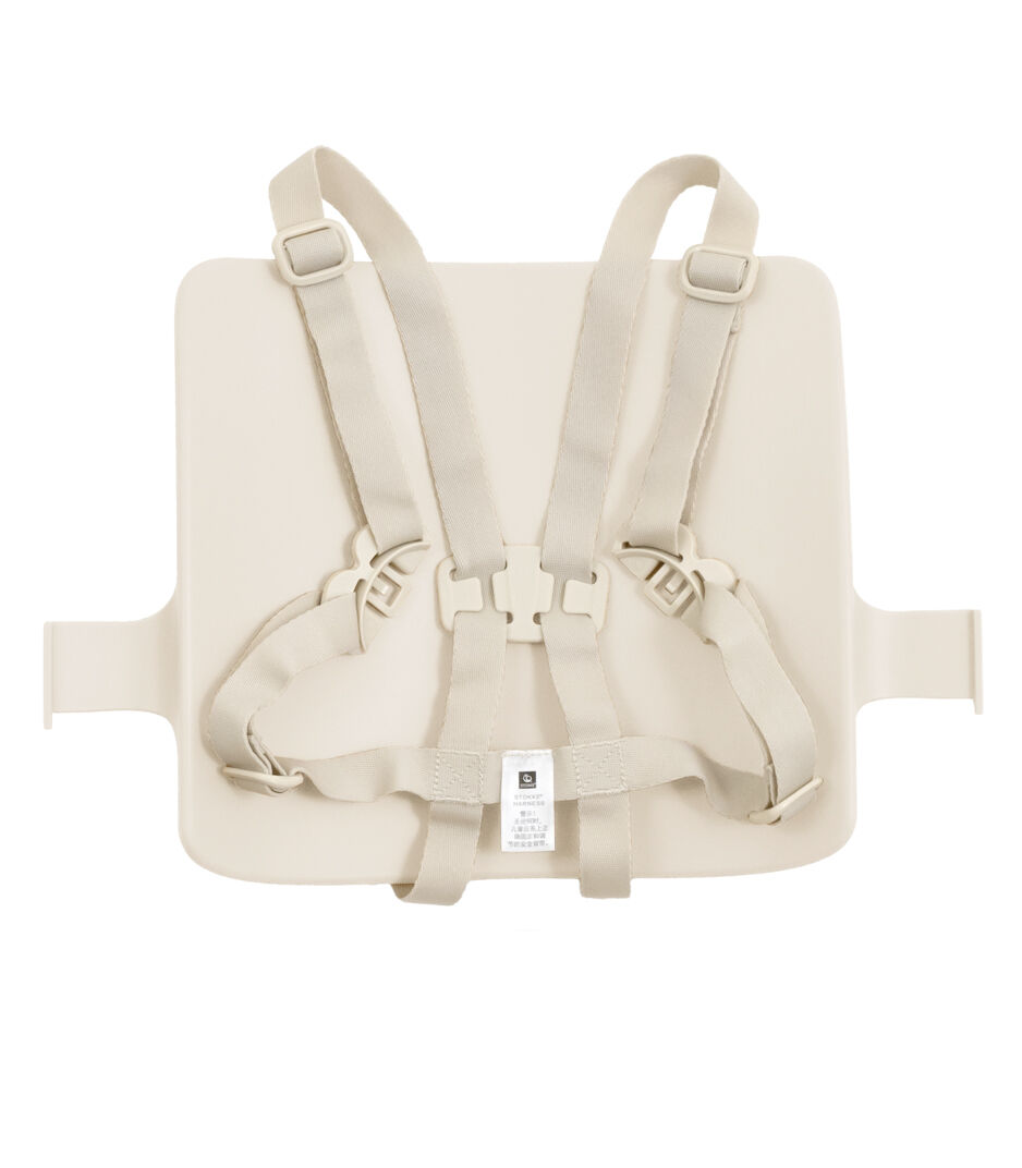 Tripp Trapp® Baby Set2 back rest, Vanilla White. US variant with Stokke Harness, Beige.