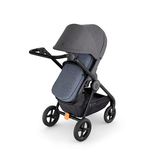 Stokke® Beat™ Black Melange with Stokke® Beat™ Soft Bag, Blue Melange. view 2