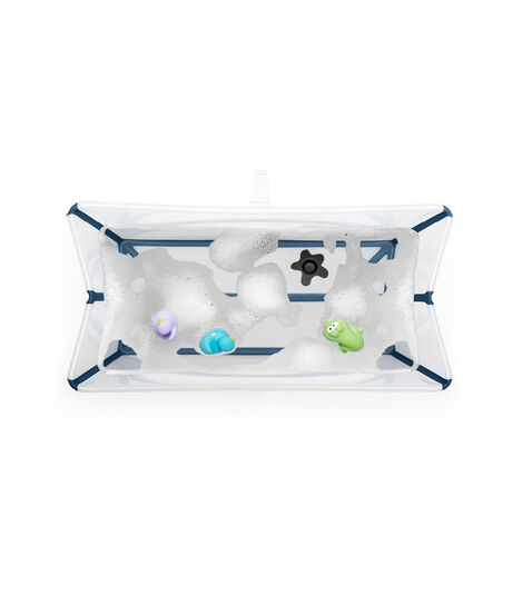 Stokke® Flexi Bath® bath tub, Transparent Blue. Open. view 4