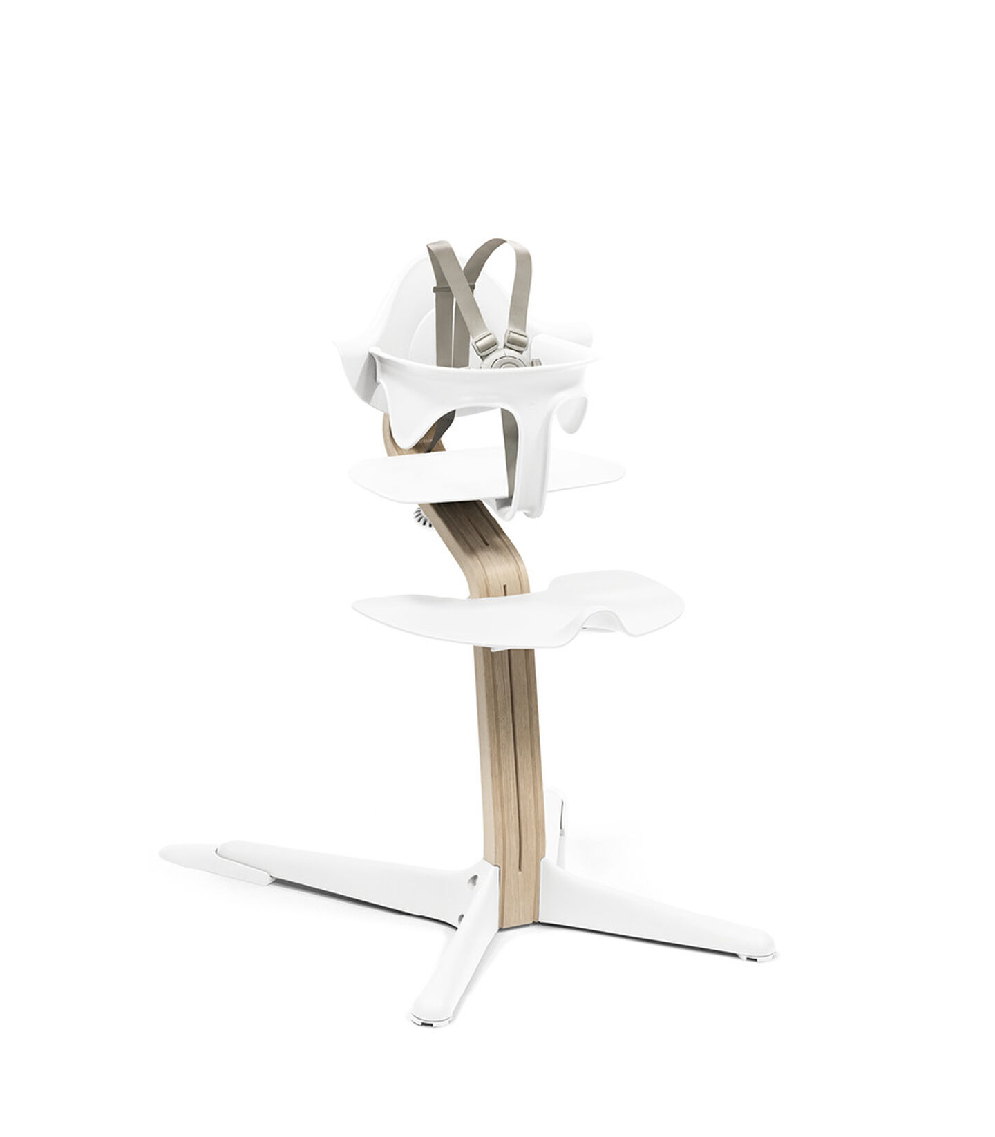 Stokke® Nomi® White Natural High Chair Bundle, White/Natural, mainview view 1