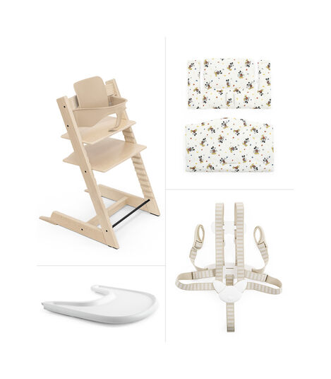 Tripp Trapp® Natural, Mickey Celebration Cushion + Tray, Natural, Mickey Celebration Cushion+Tray, mainview view 3