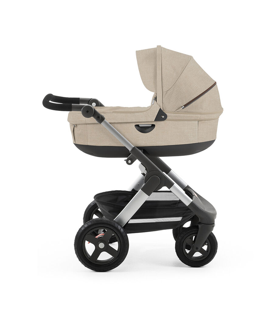 Chassis with Stokke® Stroller Carry Cot. Beige Melange. view 3