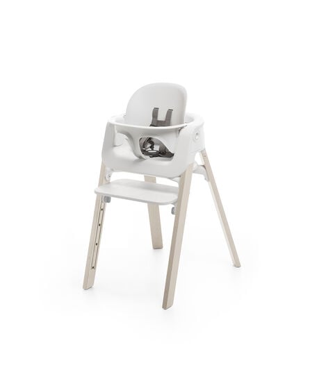 Stokke® Steps™ Chair Whitewash Legs with White, Whitewash, mainview view 3