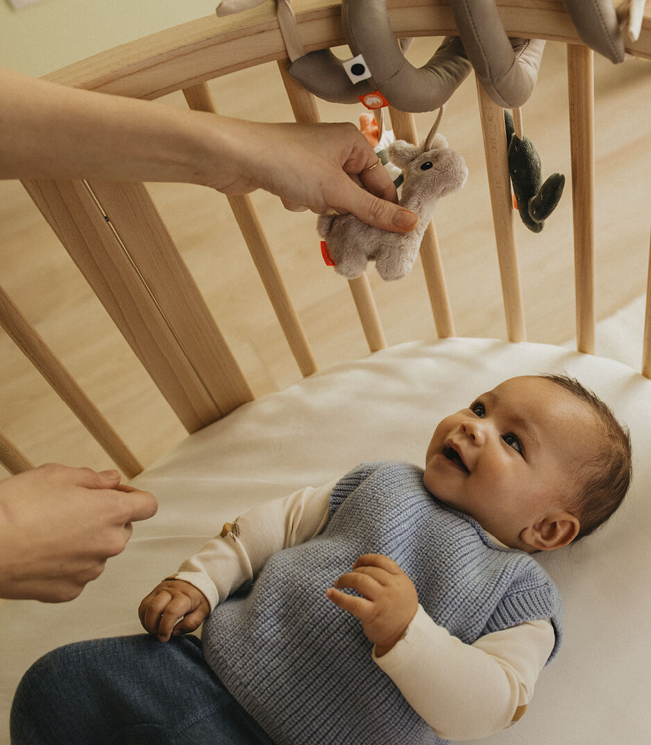 Stokke® Sleepi™ Mini Fitted Sheet Birch Beige, Birch Beige, mainview