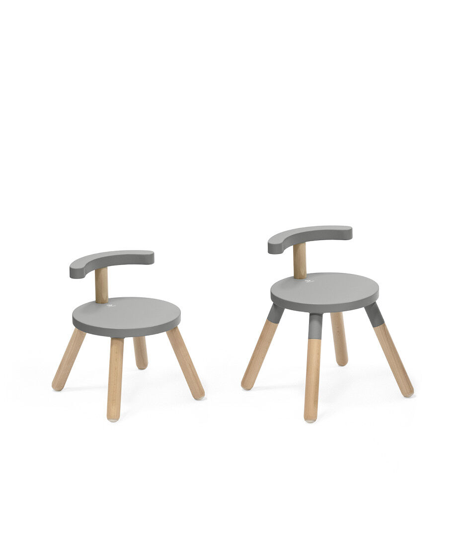 Stokke® MuTable™ Chair Strom Grey with/whitout Leg Extension. galery image 6