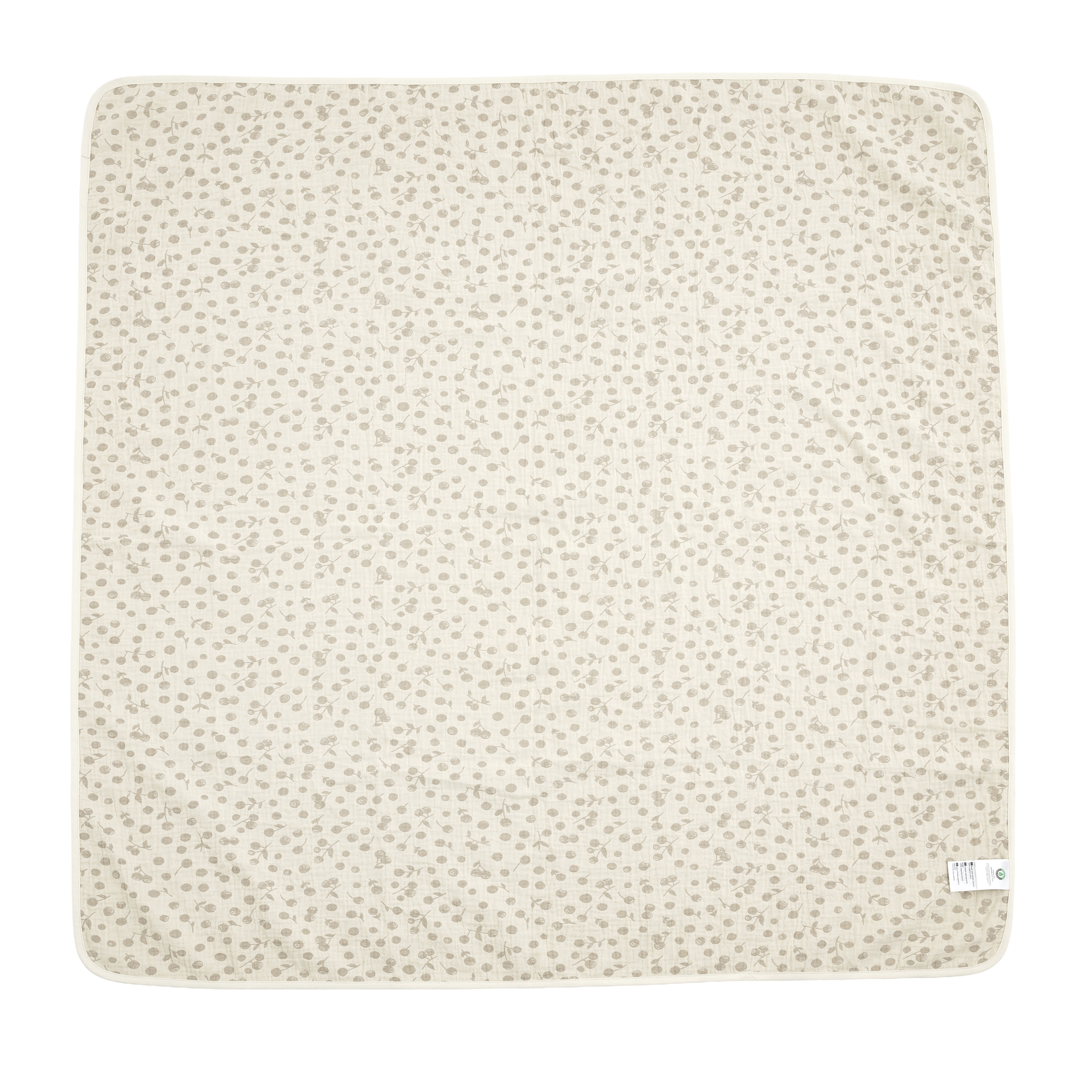 Stokke®-swaddlefilt i muslin 110 x 110 cm, Birch Beige Berries, mainview galleribild 2