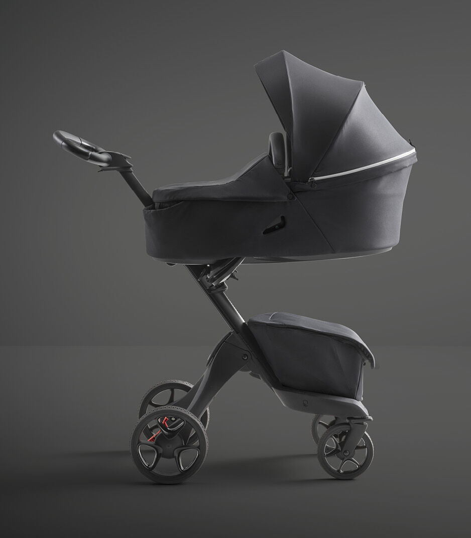 Stokke® Xplory® X Stroller with Carry Cot Rich Black. galery image 5