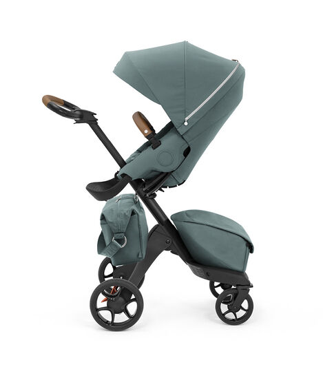 Stokke® Xplory® X Changing Bag Cool Teal on the stroller. Seat. view 8
