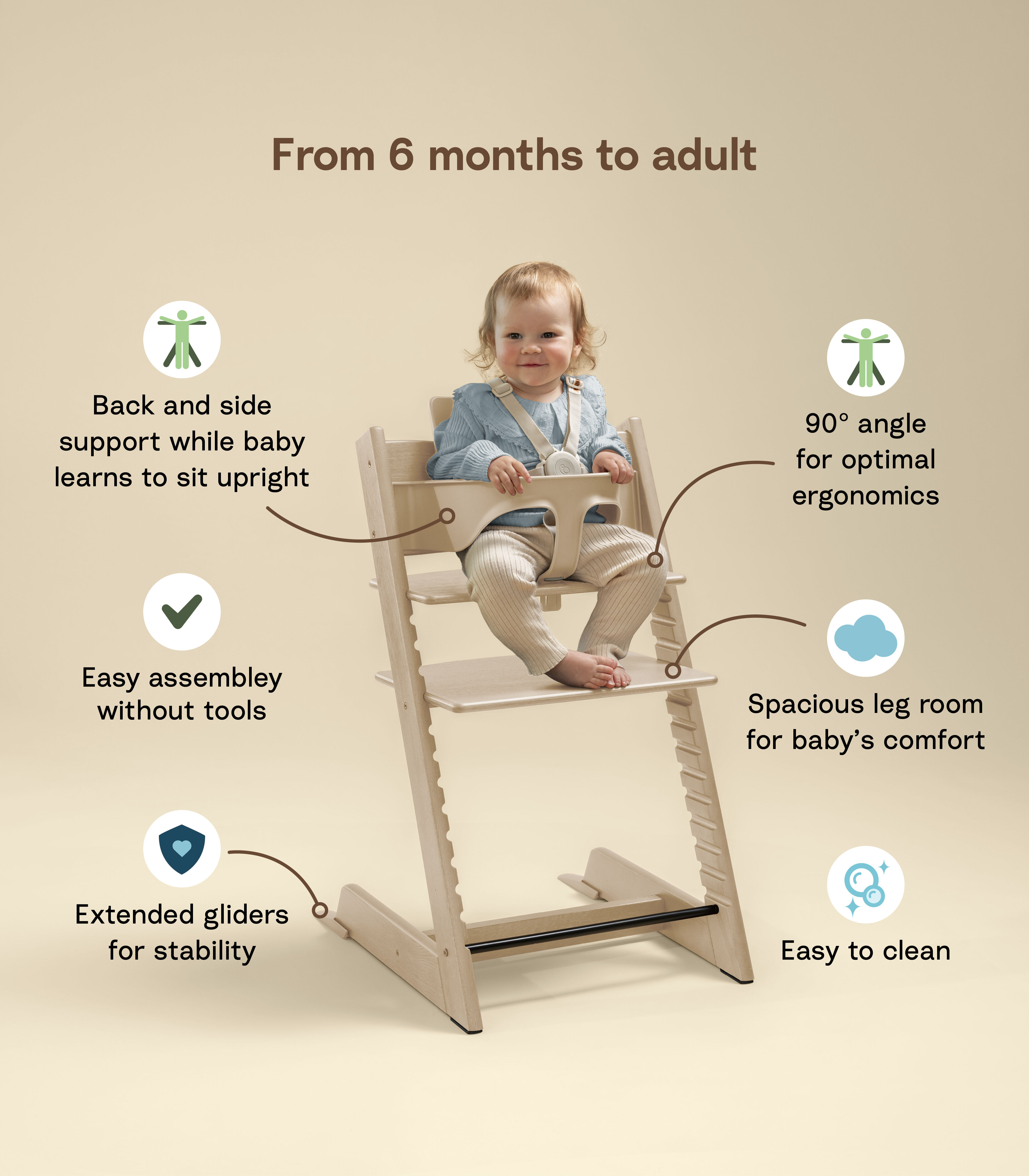 Tripp Trapp® High Chair with Cushion, , mainview galery image 3