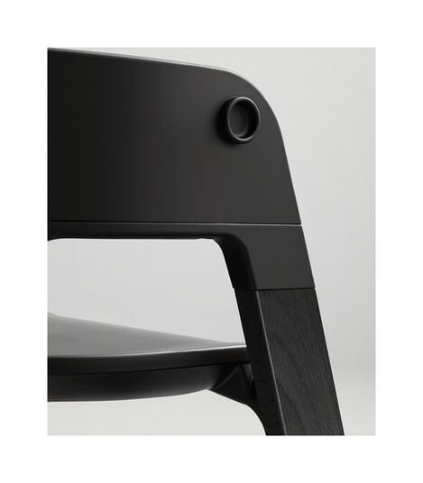 Stokke® Steps™ Highchair. Beech Black and Black seat. Detail. view 8