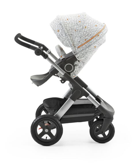 Stokke&reg; Stroller Seat Style Kit Grid with Stokke&reg; Trailz&trade; chassis, Black Melange.