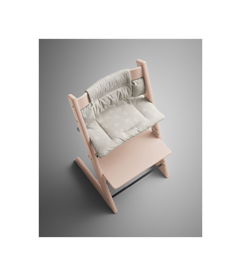 Tripp Trapp® Serene Pink with Classic Cushion Star Silver. Styled.