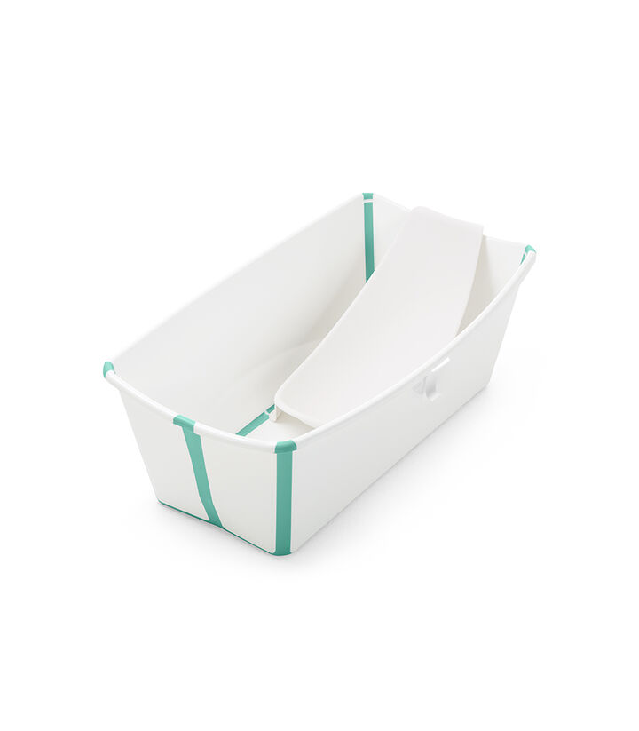 Stokke® Flexi Bath® bath tub, White Aqua with Newborn insert. view 1