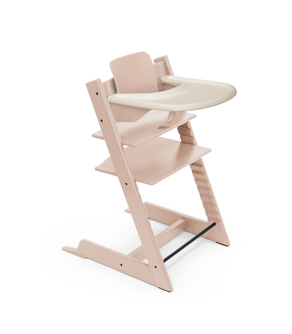 Tripp Trapp® high chair Serene Pink, with Baby Set. Stokke® Tray Vanilla White. galery image 29