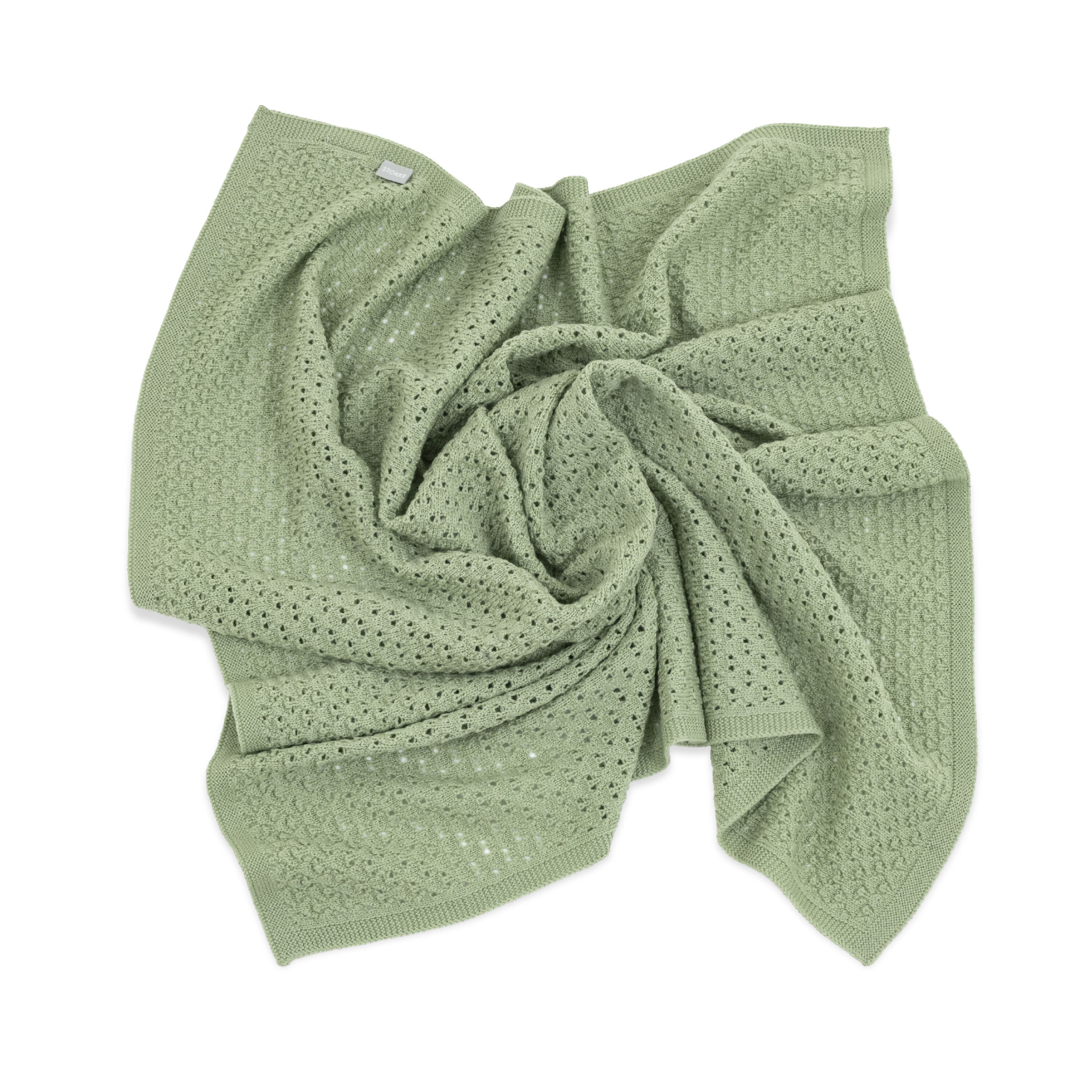 Stokke® inbakerdoek van merinowol Sage Green, Sage Green, mainview