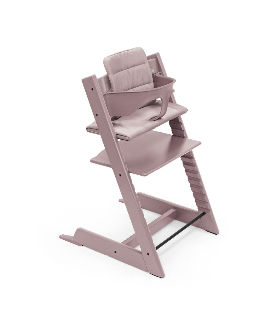 Tripp Trapp® chair Heather Mauve, Beech Wood, with Baby Set and Cushion 2025 Heather Mauve. galery image 5