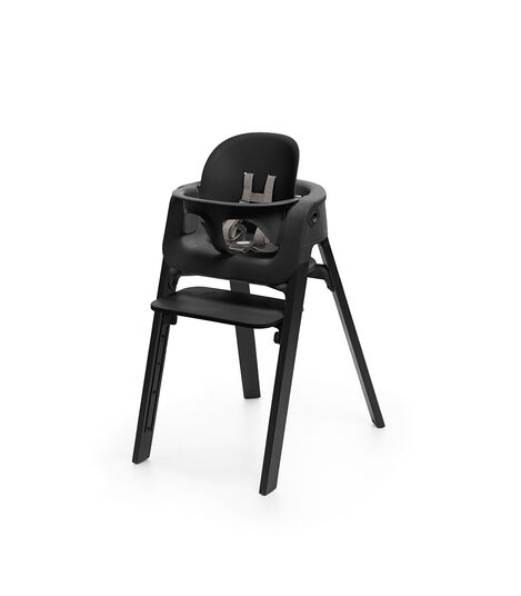 Stokke&reg; Steps&trade; Oak Black with Baby Set Black.