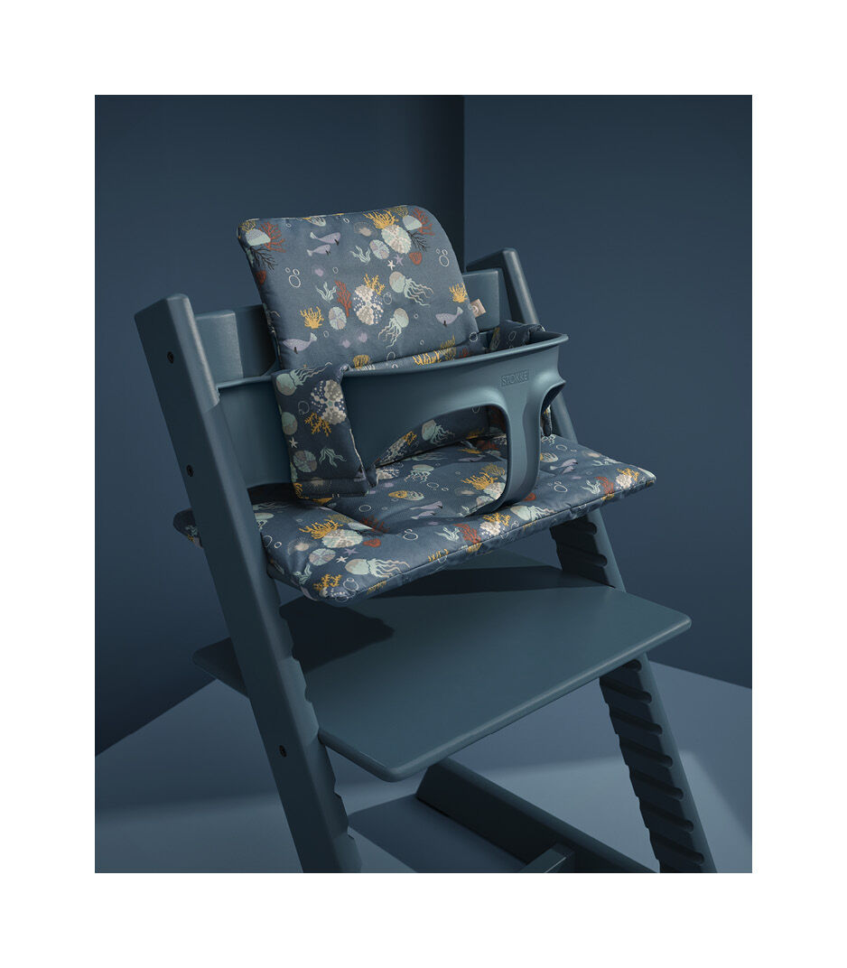 Tripp Trapp® and Baby Set Fjord Blue with Classic Cushion Into The Deep