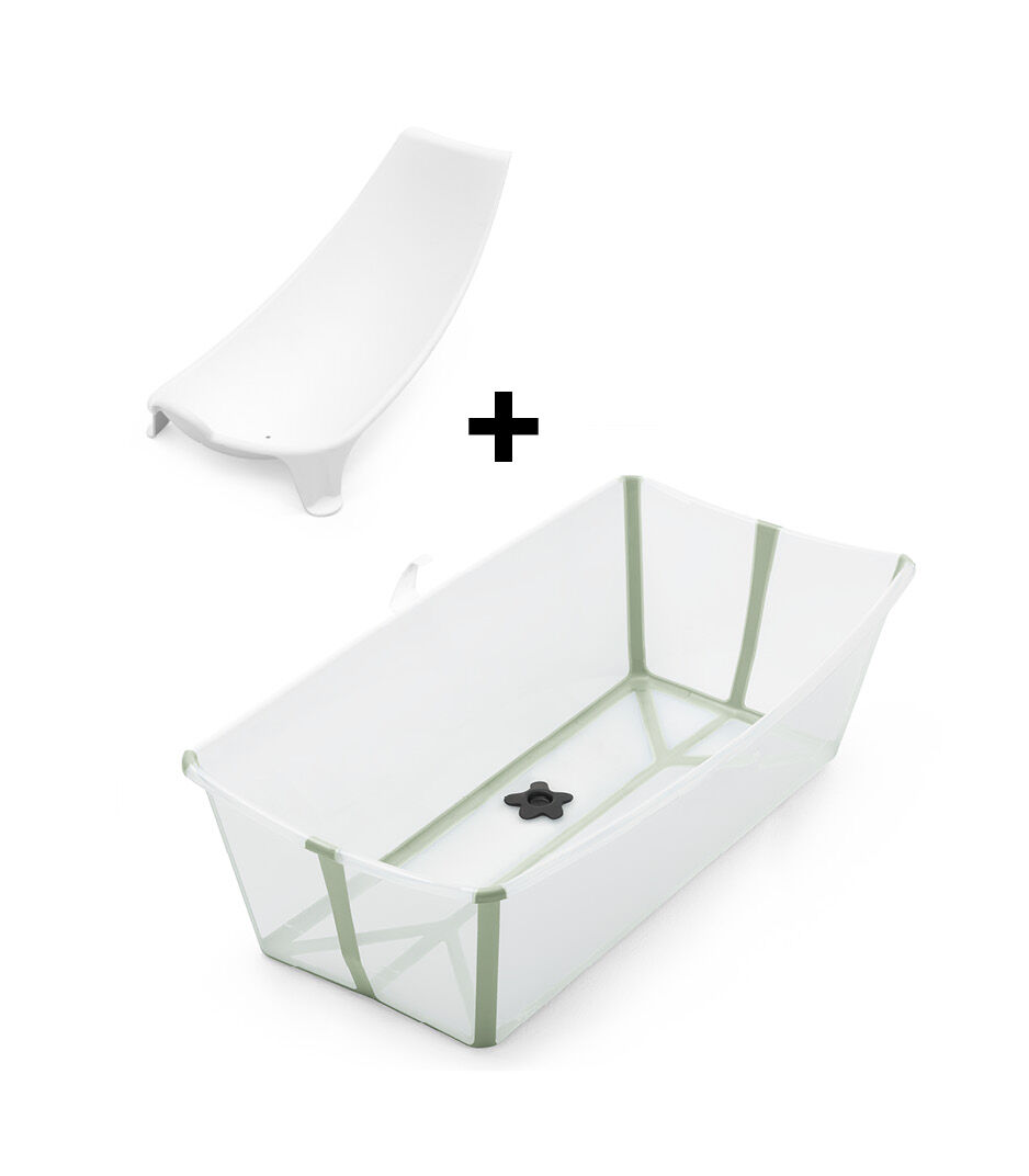 Stokke® Flexi Bath® 折疊式浴盆加大款, 透明綠色, mainview