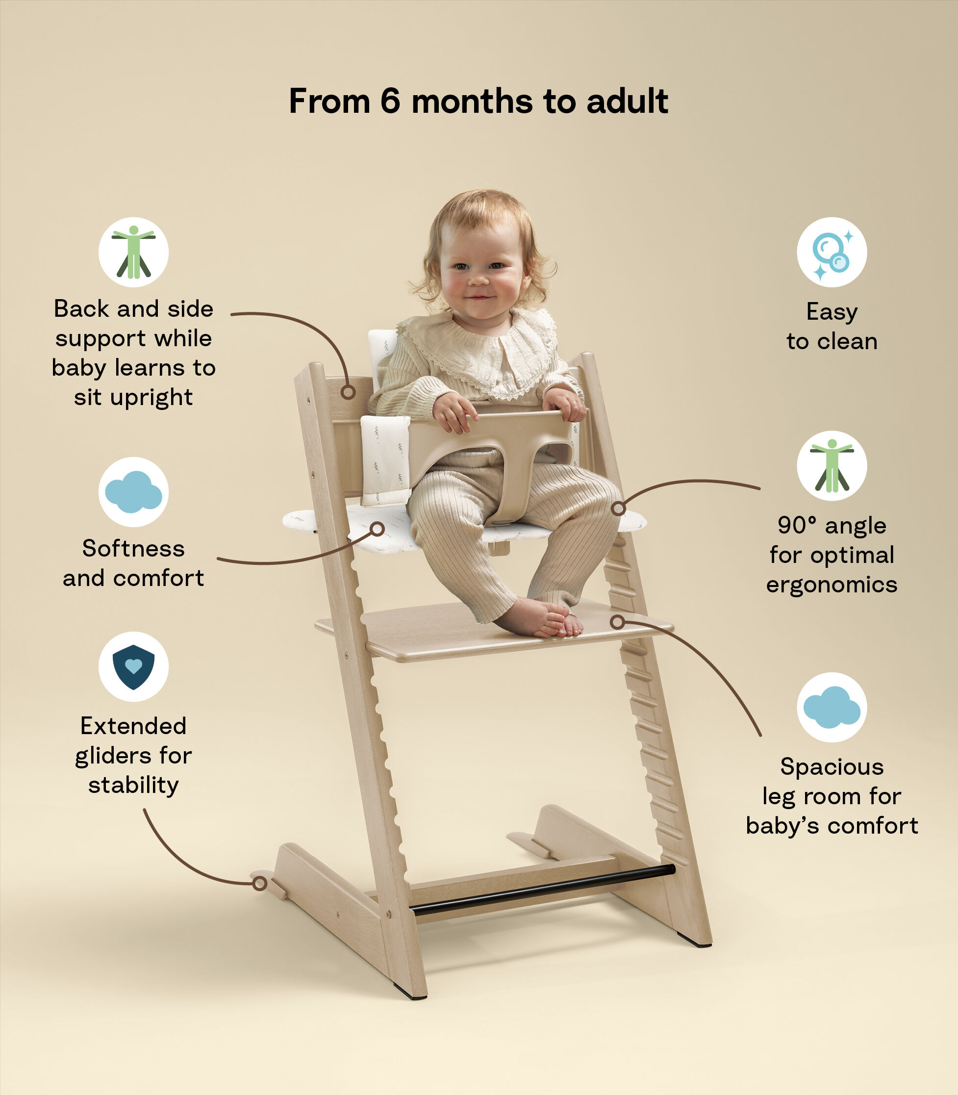 Tripp Trapp® High Chair Bundle + Tripp Trapp® Cushion​, , mainview galery image 9