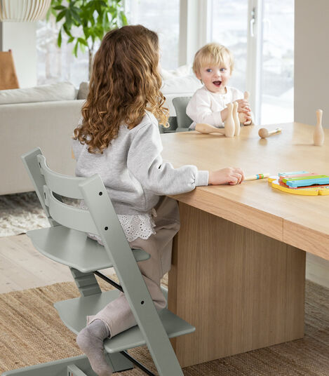 Tripp Trapp® Chair and Tripp Trapp® with Baby Set. Glacier Green. Cushion Glacier Green. view 5