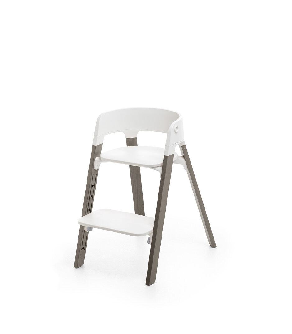 Stokke® Steps™ Chair White Seat Hazy Grey Legs Stokke® Steps™ Chair White Seat Hazy Grey Legs
