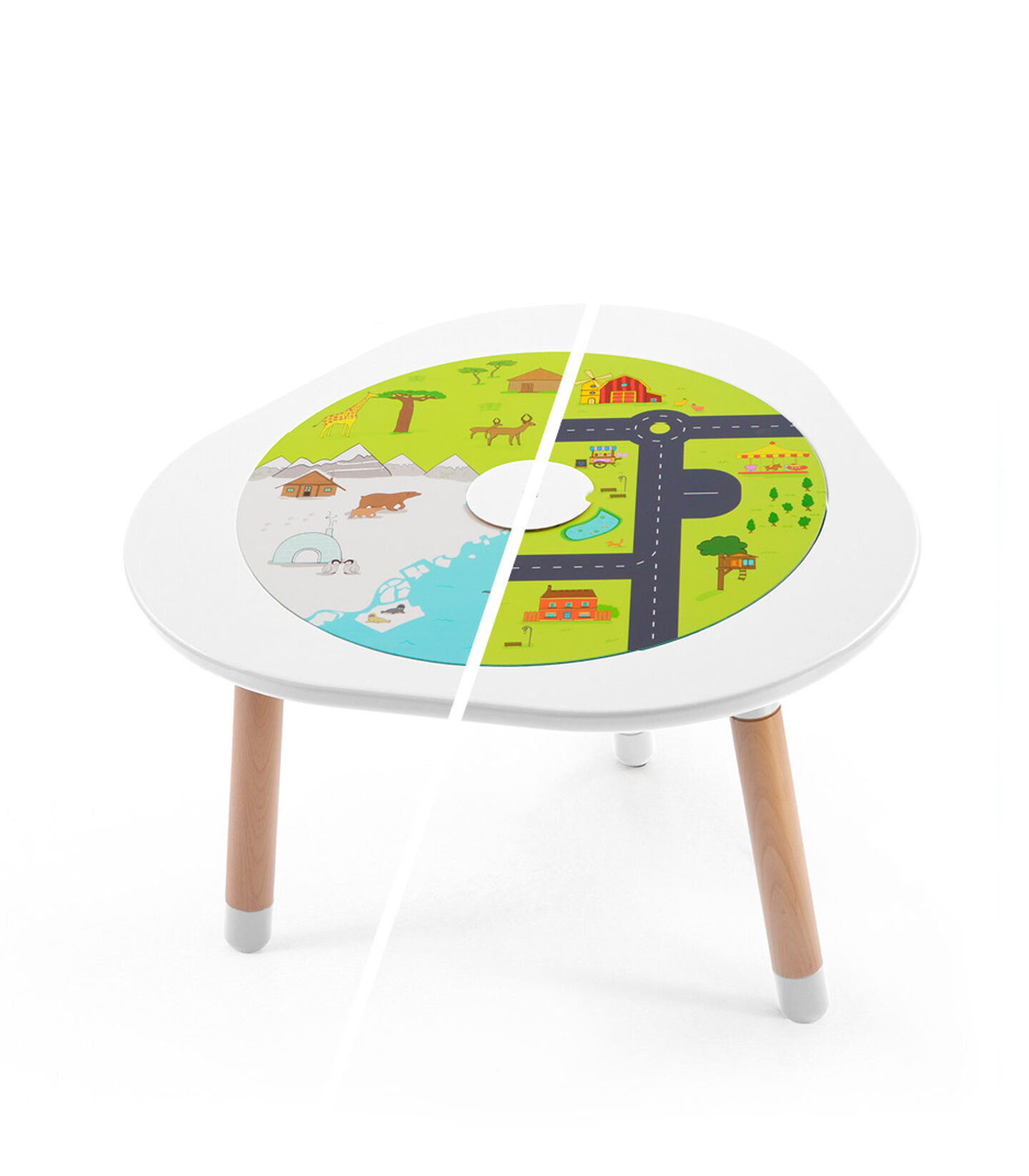 Stokke™ MuTable™ Table White, Natural/City. view 5