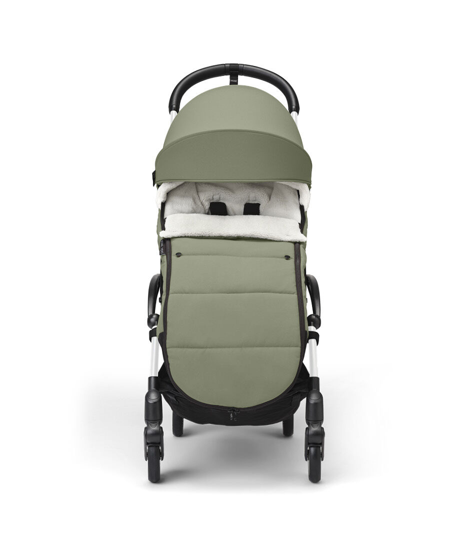 Stokke® YOYO3® 6+ Olive. White Frame. Footmuff. galery image 5