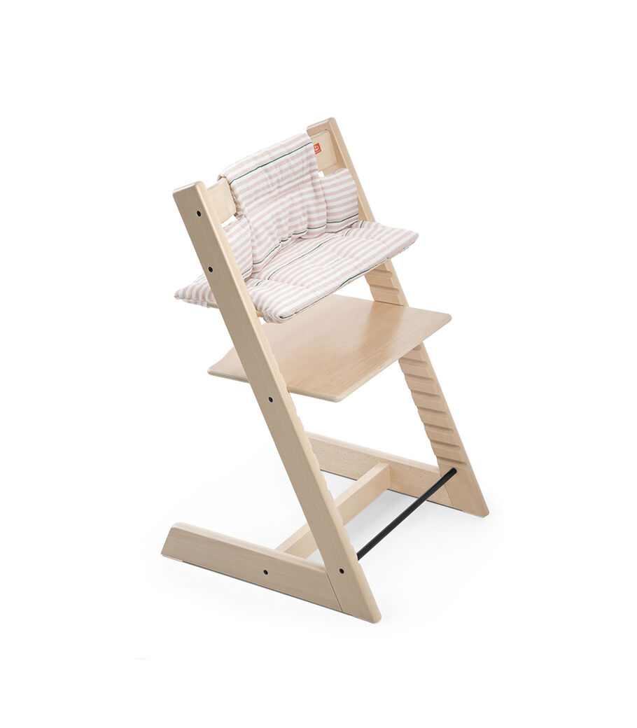 Tripp Trapp&reg; Natural with Cushion&nbsp;Pink Stripes.