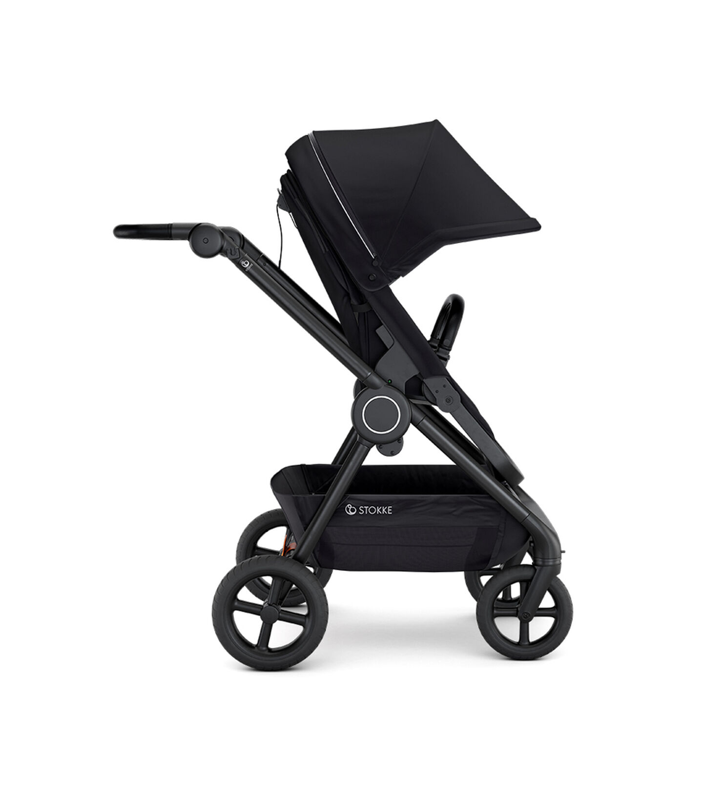 Stokke&reg; Beat&trade; with Seat. Black. Forward facing.