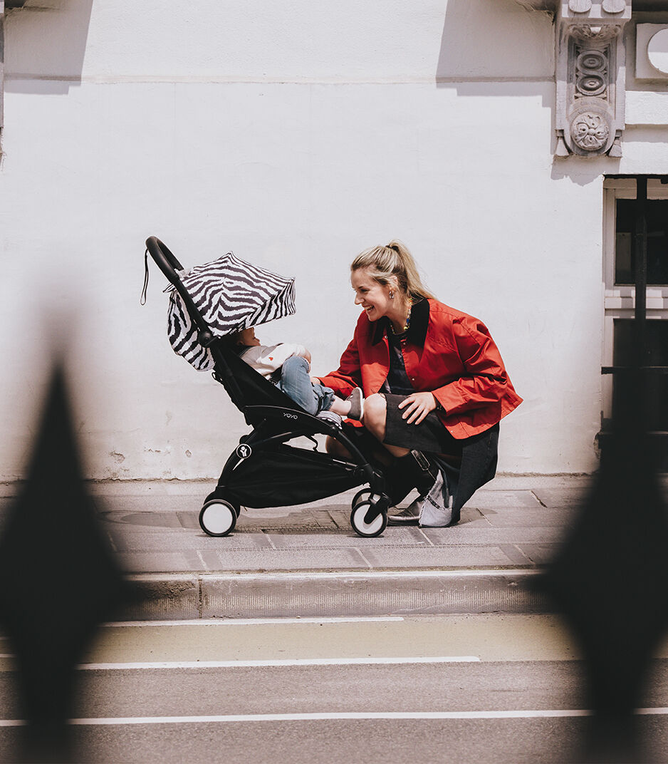 Stokke® YOYO³ stroller from 6 months, Zebra with Black Frame, mainview galery image 3