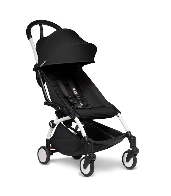 YoYo² Stroller White Frame with Black Textiles, Black, mainview view 1