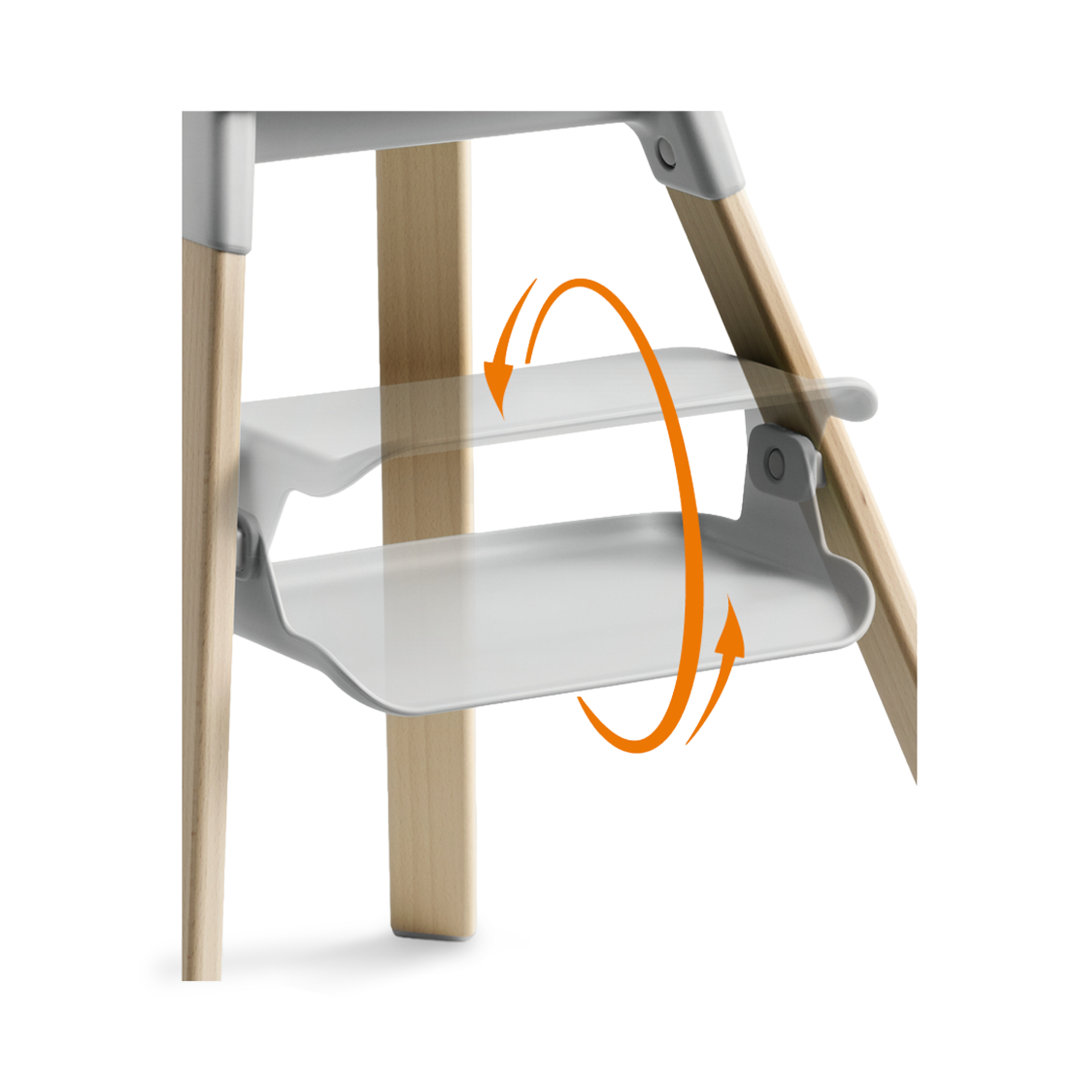 Clikk™ Highchair, Cloud Grey, mainview galery image 8