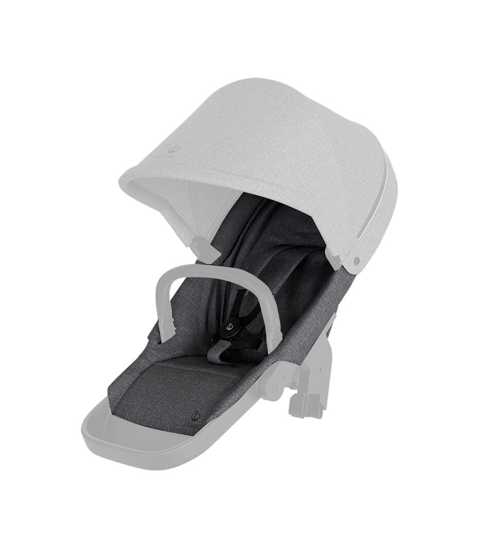 Stokke® Beat™ sparepart. Seat Textile, Black Melange. galery image 1