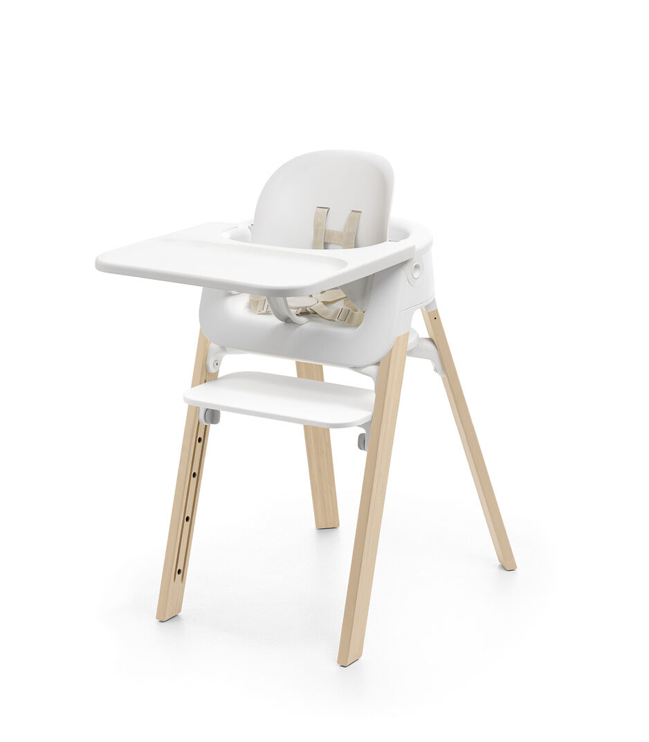 Stokke® Steps™ High Chair. Natural/White. Tray.