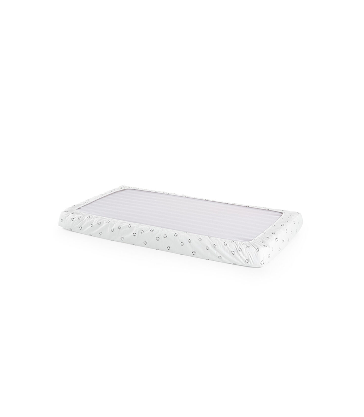 Stokke® Home™ Fitted Sheet. Monocrome Bear. Bottom side. view 2