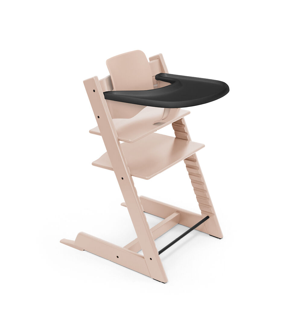 Tripp Trapp® high chair Serene Pink, with Baby Set. Stokke® Tray Black. galery image 30